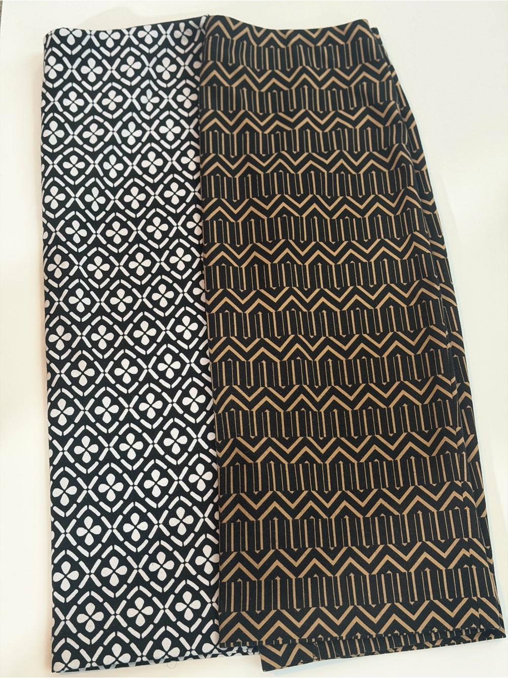 Grace Elements Black and Brown Patterned Pencil Skirt - 2 skirts. 27” length.